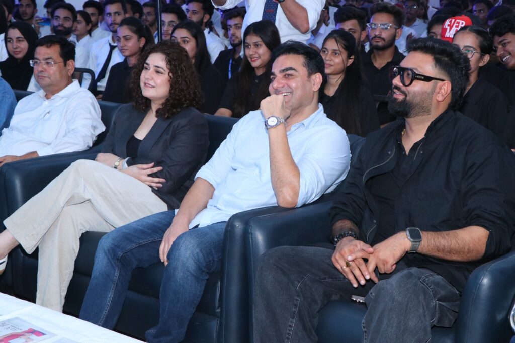 Bollywood Stars Arbaaz Khan, Mehar Vij, Singer Rahul Jain visit Aryans Campus